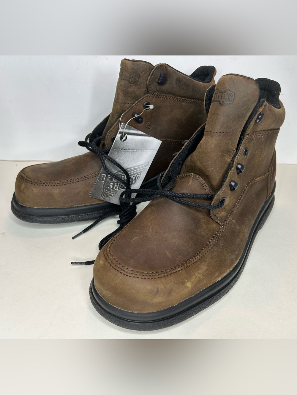 Red Wing Brown Nubuck Leather Steel toe 6”Work Boots - Mens Size 10.5 EEE